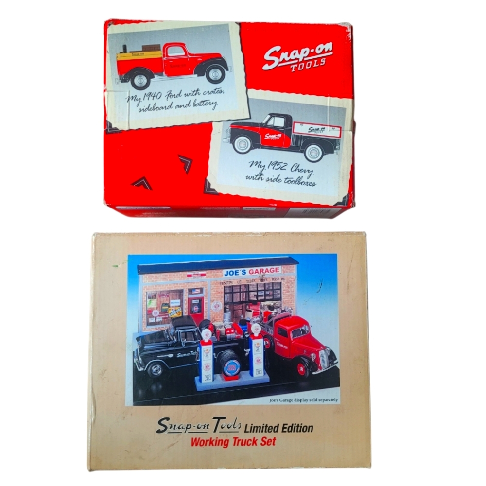 Nwt! Snap-On Tools Diecast 1955 Chevy & 1937 Ford Pickup / 1940 Ford 1952 Chevy